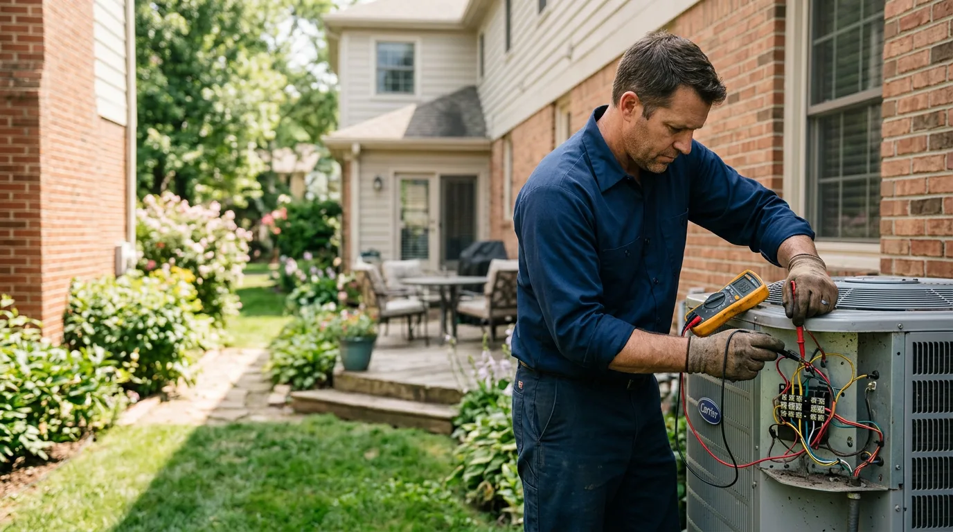 HVAC technician working near Council Grove, KS